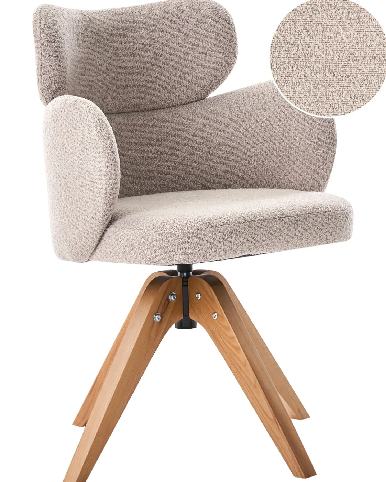 Online Krzesło do jadalni MARCY Boucle Beżowy Wszystkie Krzesła|Krzesła Tapicerowane