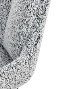 Discount Krzesło do jadalni Obrotowy MARCELLUS Boucle Czarny/ biały Wszystkie Krzesła|Krzesła Tapicerowane