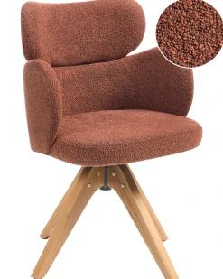Discount Krzesło do jadalni Obrotowy MARCY Boucle Pomarańczowy Wszystkie Krzesła|Krzesła Tapicerowane