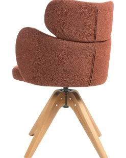 Discount Krzesło do jadalni Obrotowy MARCY Boucle Pomarańczowy Wszystkie Krzesła|Krzesła Tapicerowane