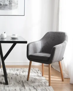 Discount Krzesło do jadalni YORKVILLE Ekoskóra Szary Wszystkie Krzesła|Krzesła Do Jadalni