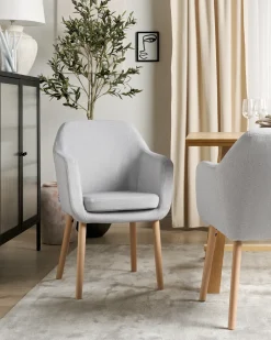 Discount Krzesło do jadalni YORKVILLE II Welur Szary Wszystkie Krzesła|Krzesła Tapicerowane