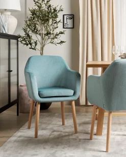 Outlet Krzesło do jadalni YORKVILLE II Welur Błękitny Wszystkie Krzesła|Krzesła Tapicerowane