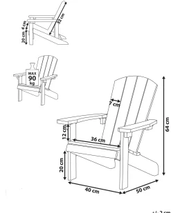 Krzesło dziecięce ADIRONDACK Pastelowy róż