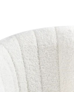 New Krzesło obrotowe KATONAH Boucle Złamana biel Krzesła Biurowe Do Domu|Wszystkie Krzesła