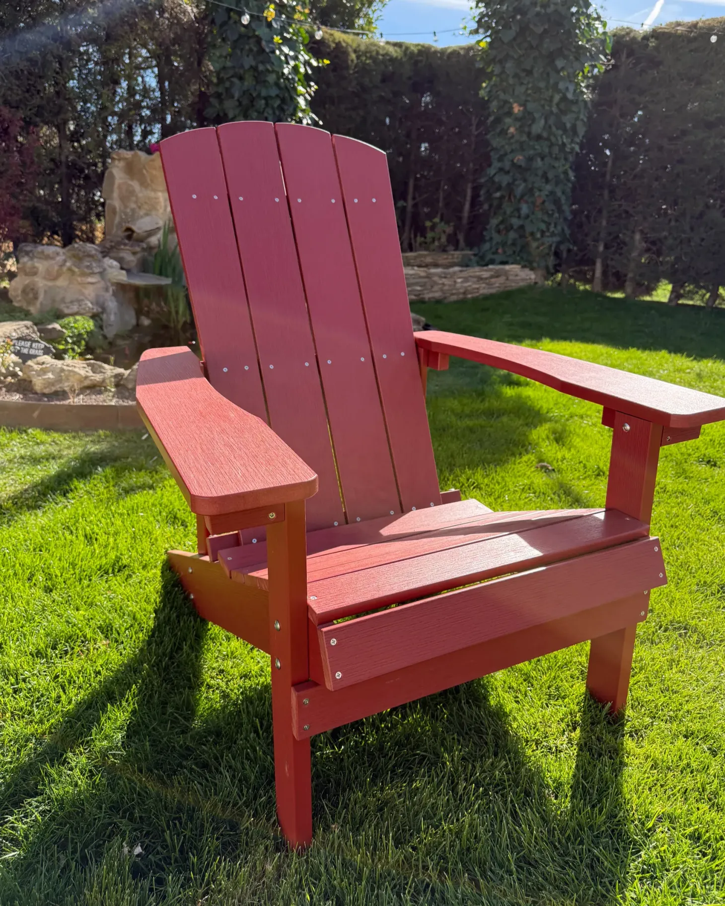 Krzesło ogrodowe ADIRONDACK Czerwony
