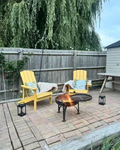 Krzesło ogrodowe ADIRONDACK Żółty