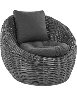 Krzesło ogrodowe LERICI Rattan Czarny