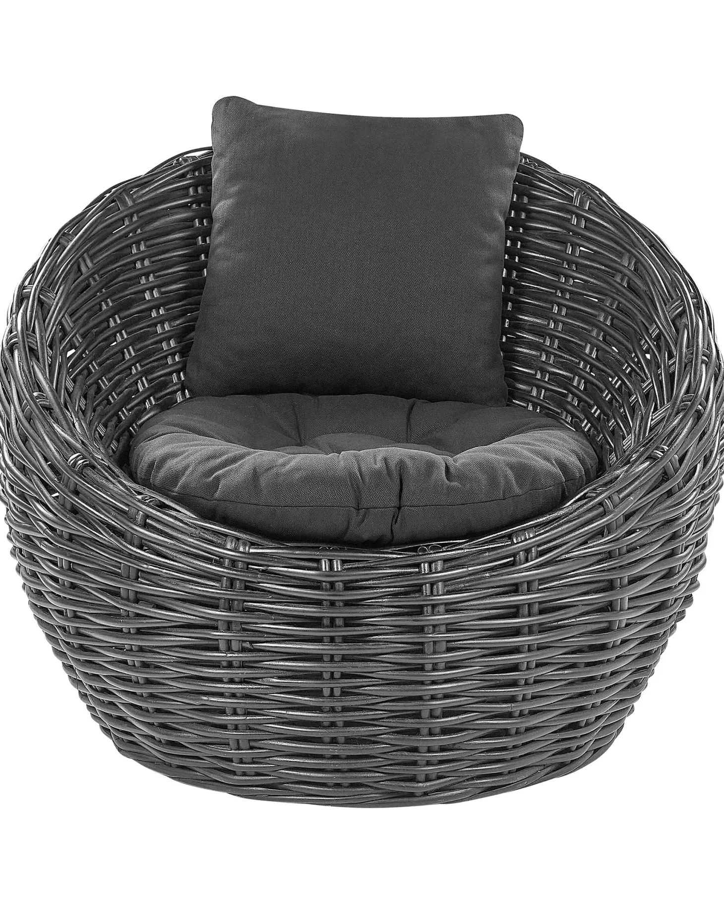 Krzesło ogrodowe LERICI Rattan Czarny