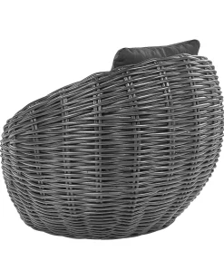 Krzesło ogrodowe LERICI Rattan Czarny