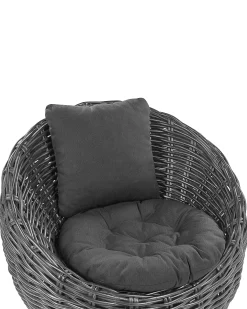 Krzesło ogrodowe LERICI Rattan Czarny