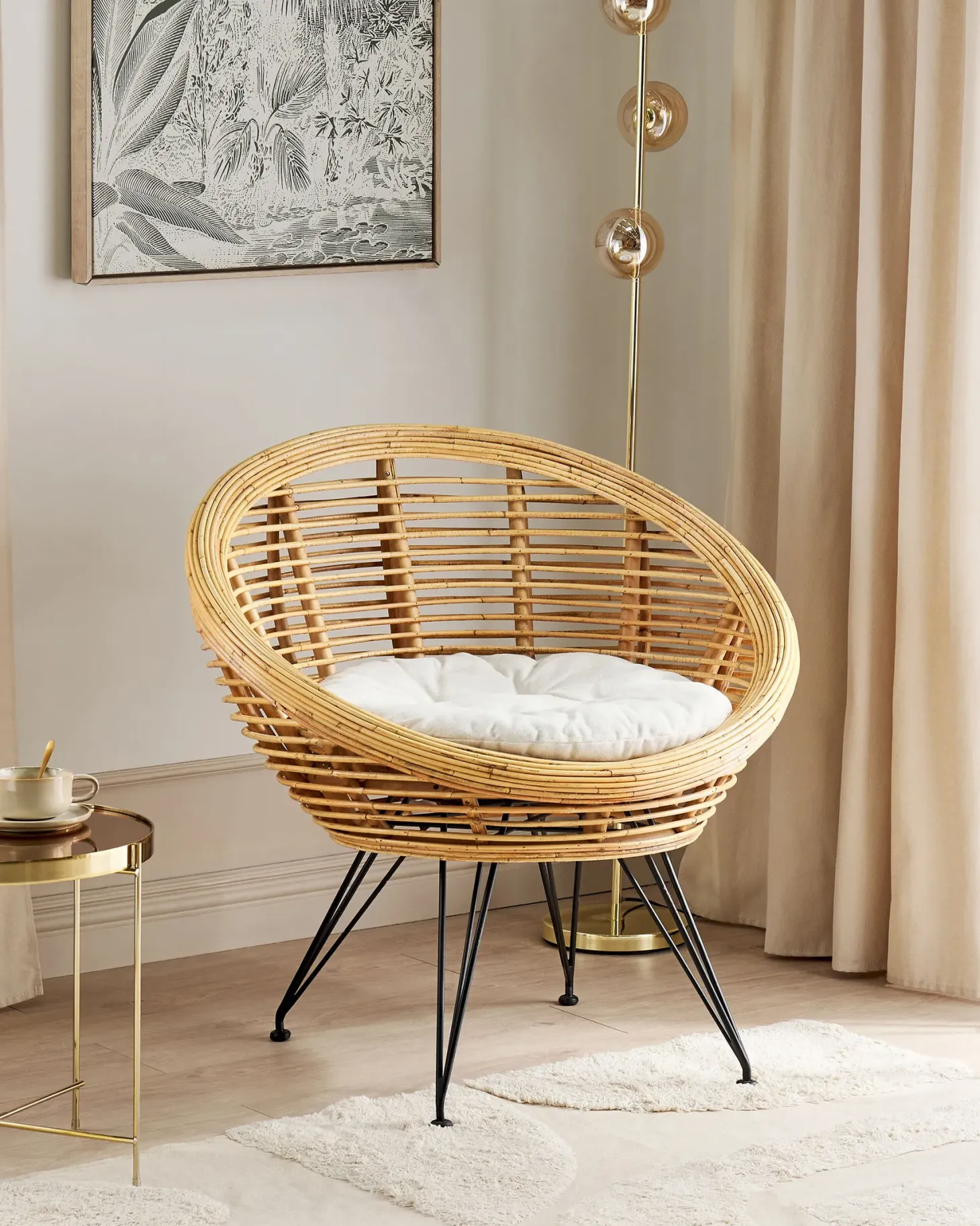 Krzesło ogrodowe MARATEA Rattan Naturalny