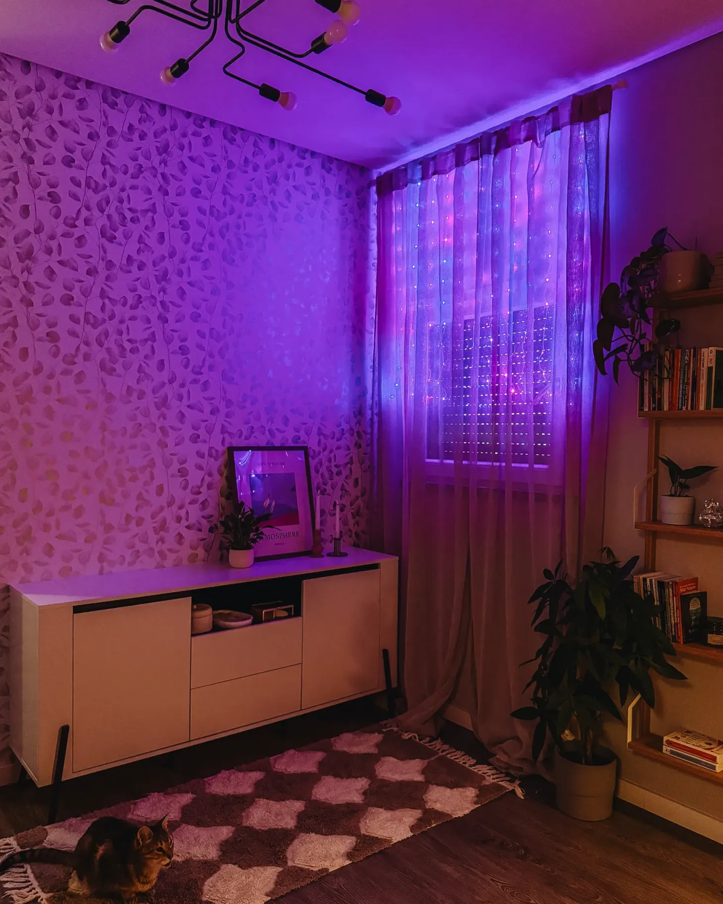 Kurtyna świetlna Smart LED Sterowane aplikacją KULUSUK 150 x 320 cm Kolorowy