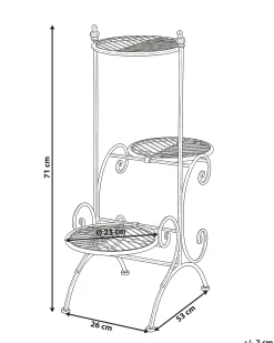Kwietnik ASAGAO 26 cm Beżowy Metal