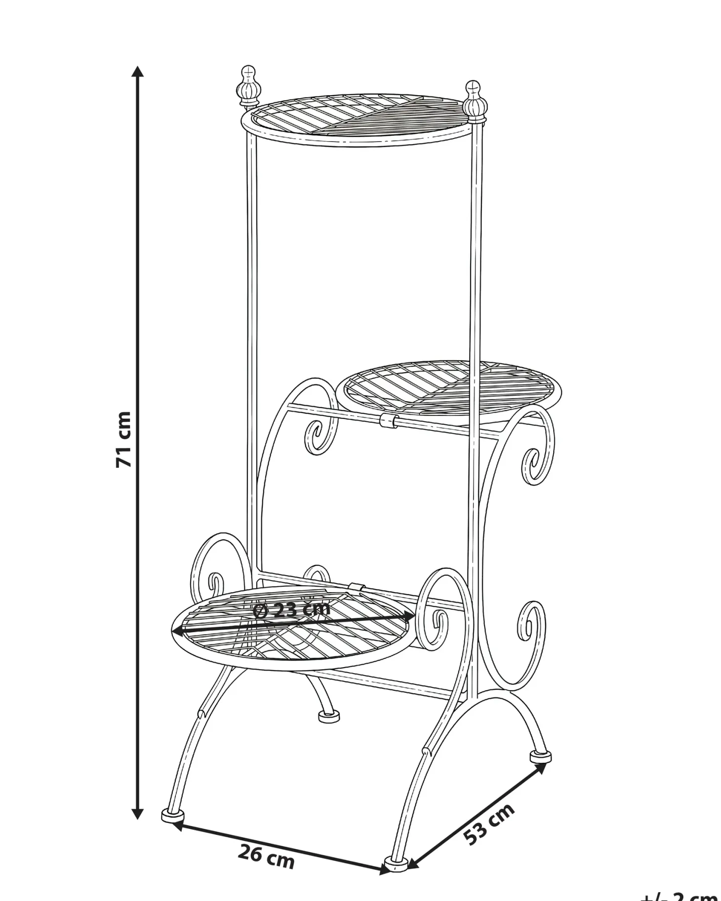 Kwietnik ASAGAO 26 cm Beżowy Metal
