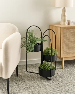 Kwietnik COLUTENA Metal 56 cm Czarny