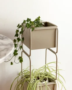 Kwietnik COTINUS Metal 20 cm Beżowy