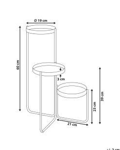 Kwietnik FRAGARIA Metal 42 cm Beżowy