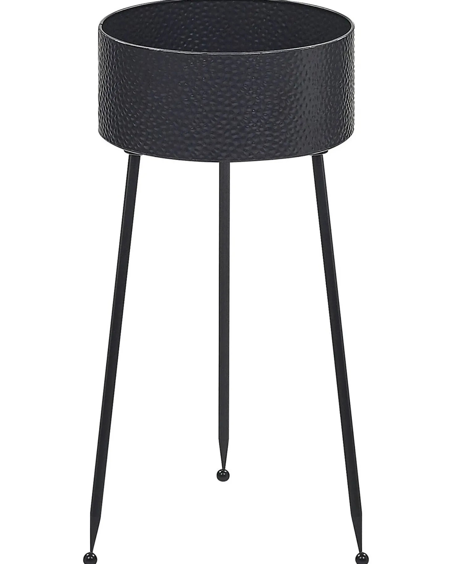 Kwietnik LEIKA 29 cm Czarny Metal