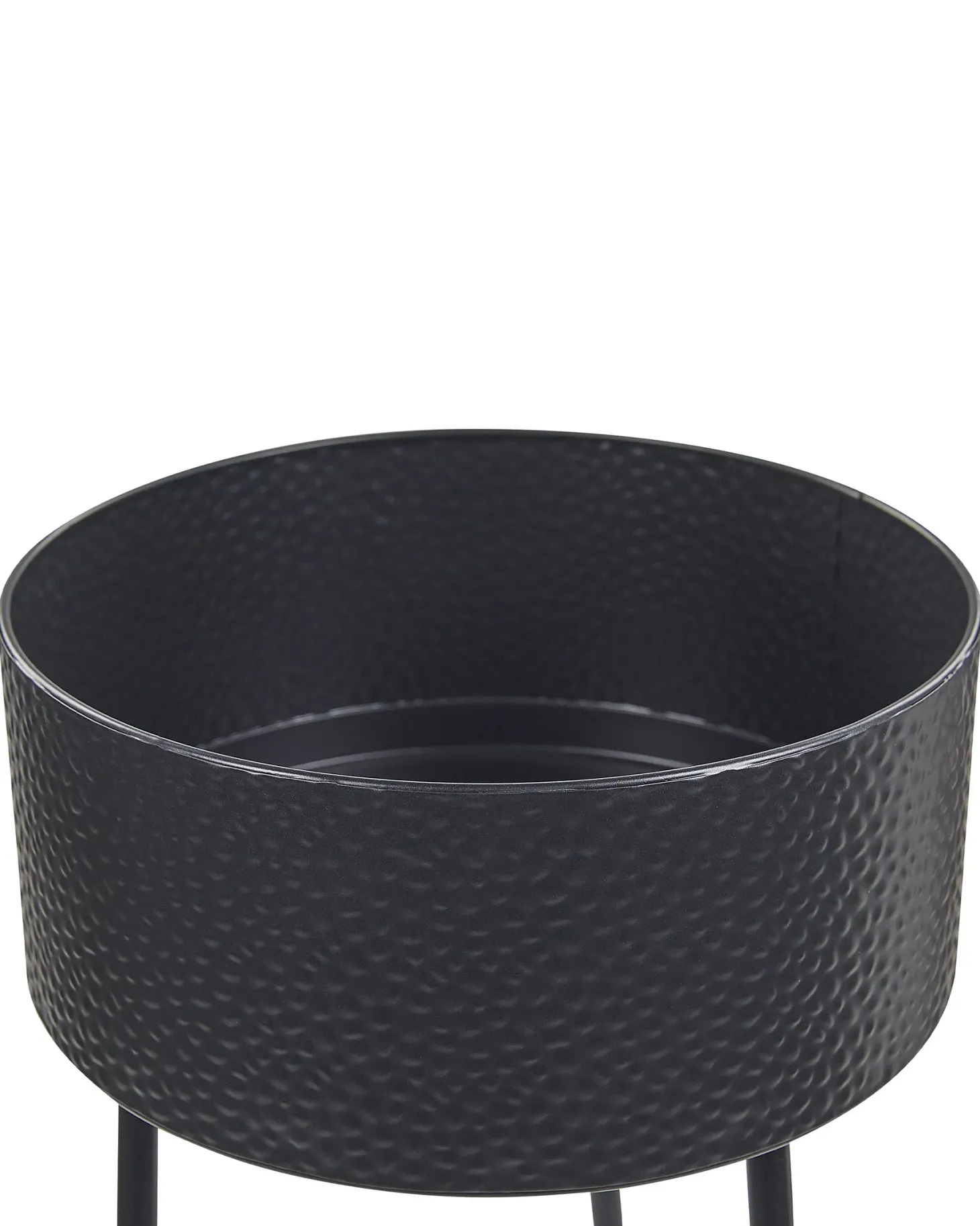 Kwietnik LEIKA 29 cm Czarny Metal