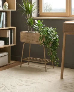 Kwietnik LINNAEA Metal 60 cm Beżowy