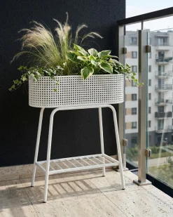 Kwietnik LINNAEA Metal 60 cm Biały