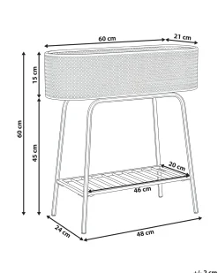 Kwietnik LINNAEA Metal 60 cm Biały