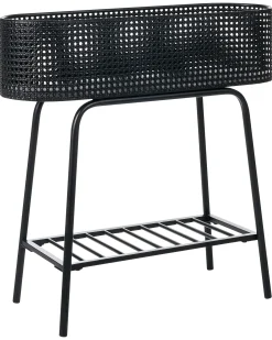 Kwietnik LINNAEA Metal 60 cm Czarny