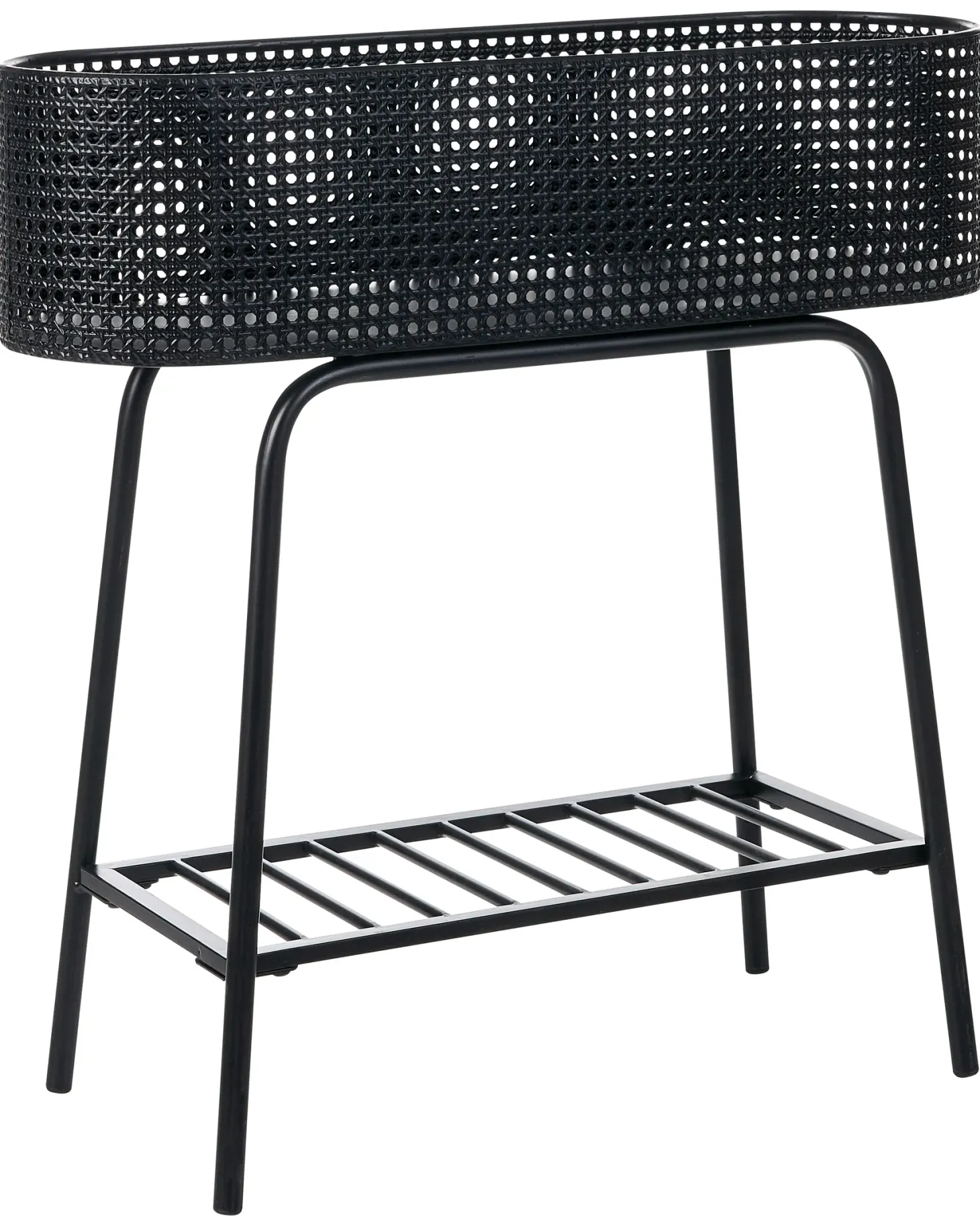 Kwietnik LINNAEA Metal 60 cm Czarny