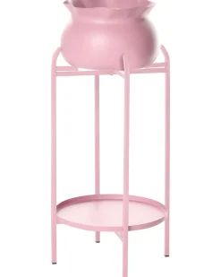 Kwietnik MOKUREN 25 cm Różowy Metal