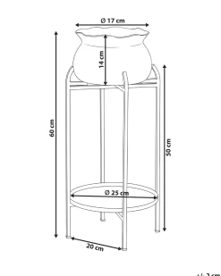 Kwietnik MOKUREN 25 cm Różowy Metal