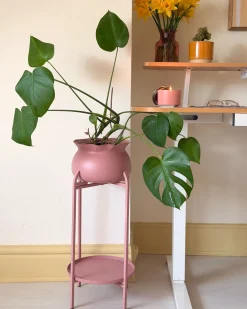 Kwietnik MOKUREN 25 cm Różowy Metal