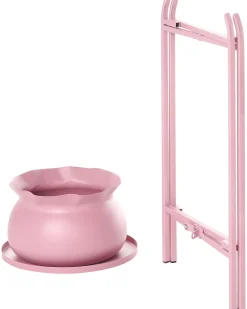 Kwietnik MOKUREN 25 cm Różowy Metal