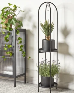 Kwietnik TAMARIX Metal 35 cm Czarny
