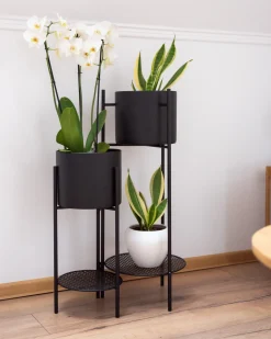 Kwietnik ULMUS Metal 58 cm Czarny