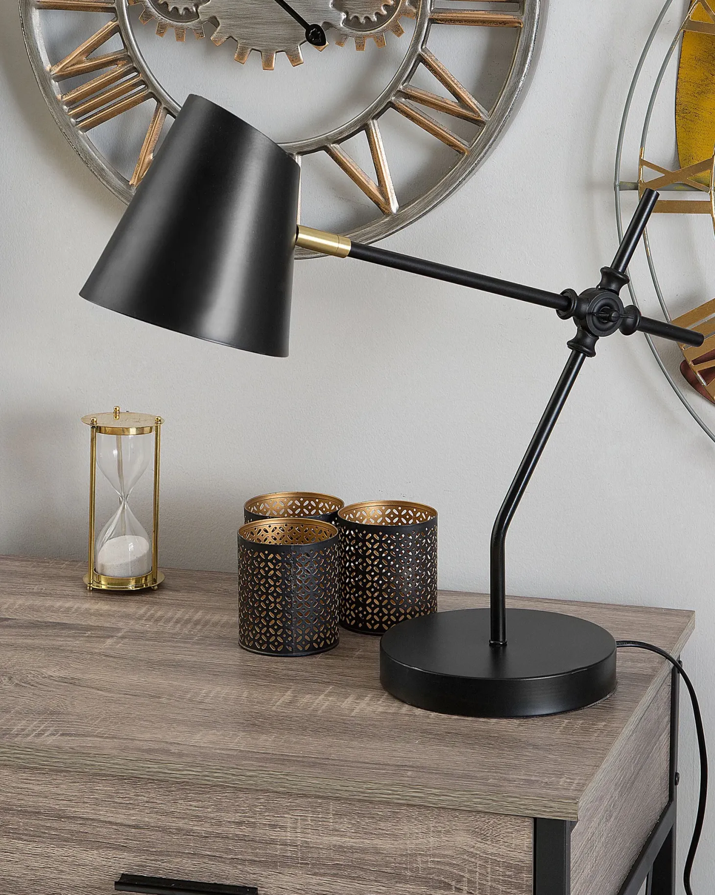 Lampa biurkowa HORTON Regulowana Metal Czarny