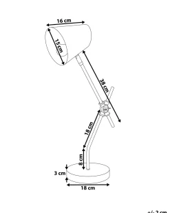 Lampa biurkowa HORTON Regulowana Metal Czarny