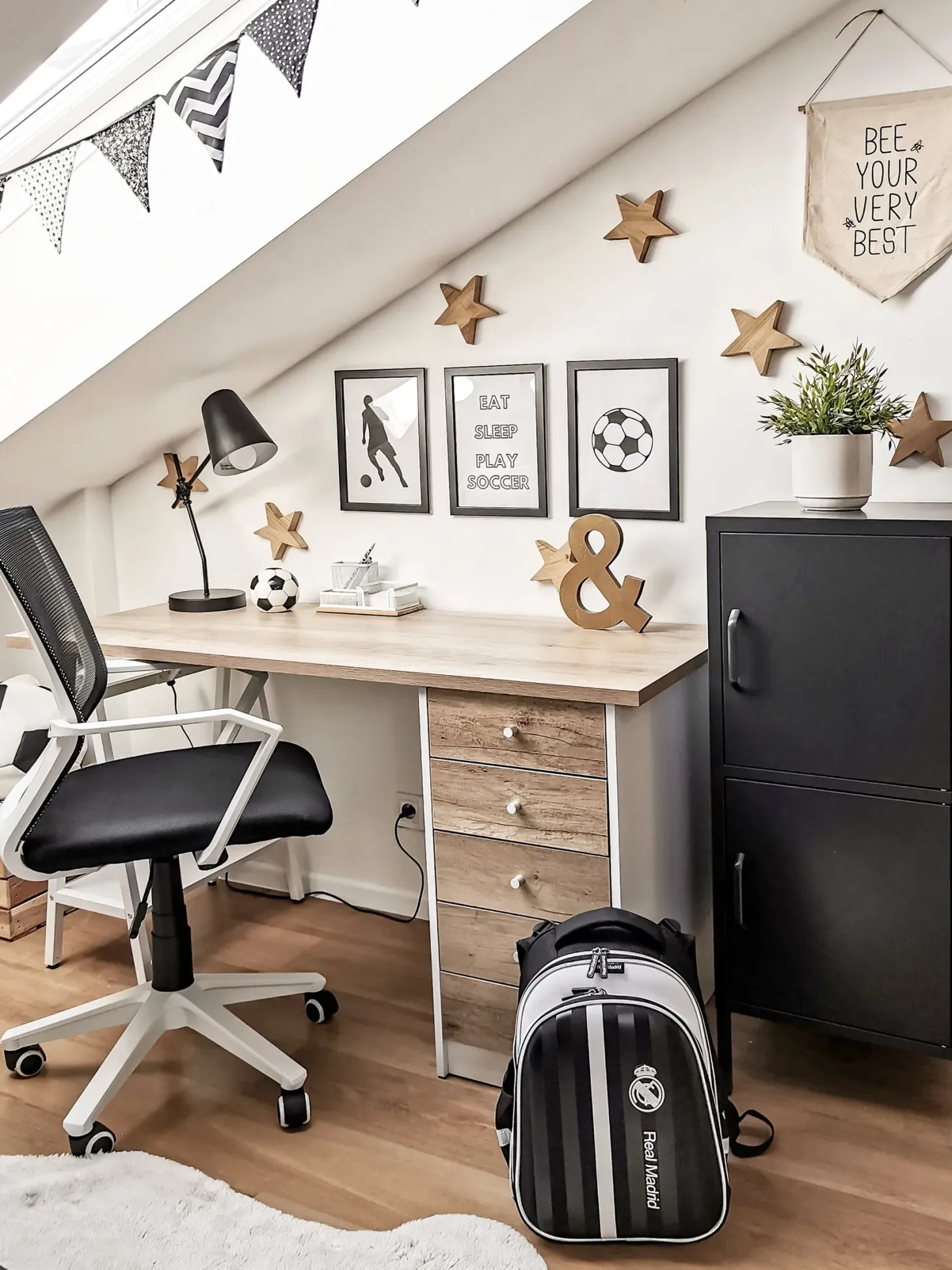 Lampa biurkowa HORTON Regulowana Metal Czarny