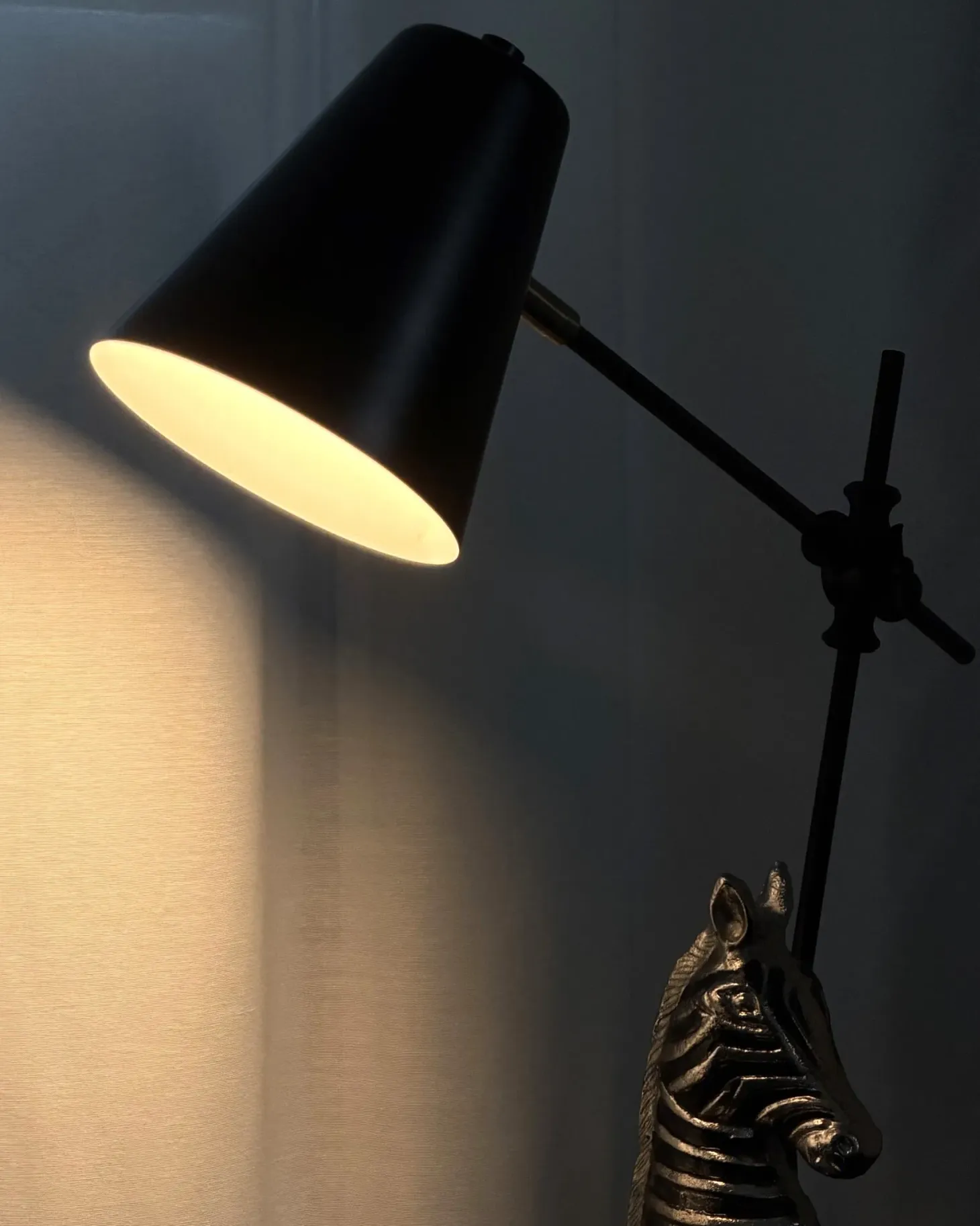 Lampa biurkowa HORTON Regulowana Metal Czarny