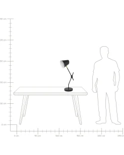 Lampa biurkowa HORTON Regulowana Metal Czarny