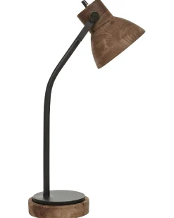 Lampa biurkowa KOLAR Drewno mango Ciemnobrązowy