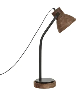 Lampa biurkowa KOLAR Drewno mango Ciemnobrązowy