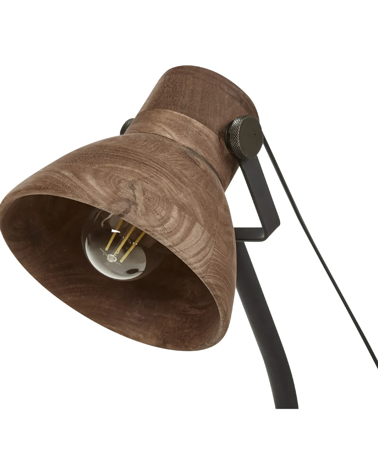 Lampa biurkowa KOLAR Drewno mango Ciemnobrązowy
