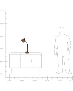 Lampa biurkowa KOLAR Drewno mango Ciemnobrązowy
