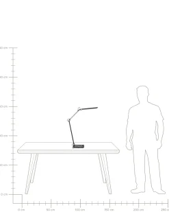 Lampa biurkowa LED AQUILA Ze ściemniaczem Szary
