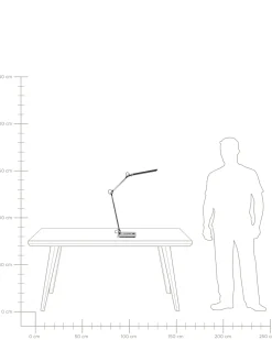Lampa biurkowa LED AQUILA Ze ściemniaczem Srebrny
