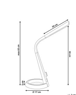 Lampa biurkowa LED CANOPUS Z portem USB Czarny