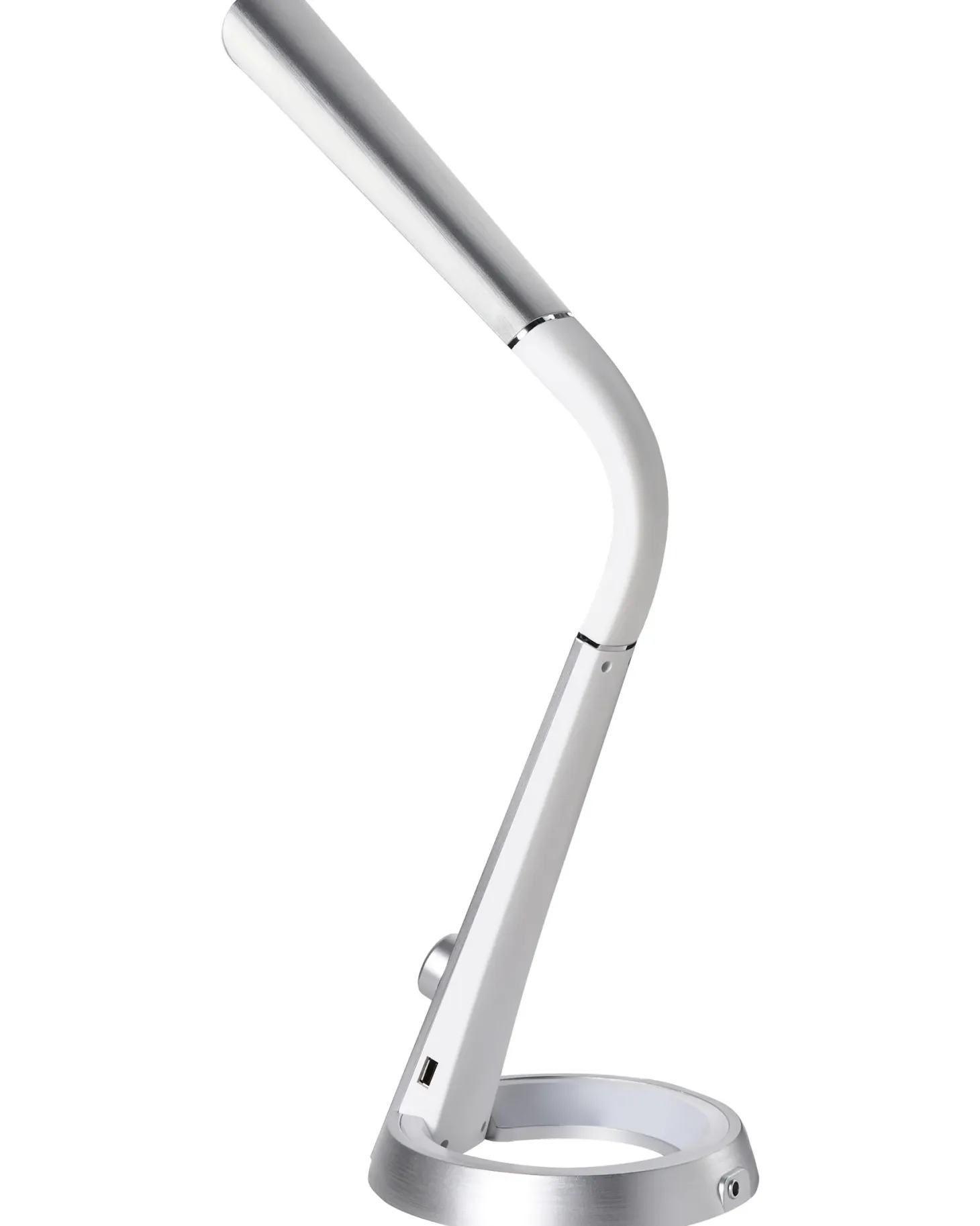Lampa biurkowa LED CANOPUS Z portem USB Srebrny