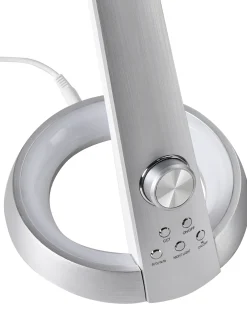 Lampa biurkowa LED CANOPUS Z portem USB Srebrny