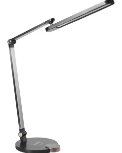 Lampa biurkowa LED CAROY Z ładowarką indukcyjną Czarny